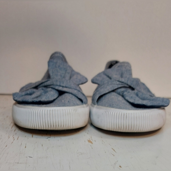 Nautica Blue Canvas Twist Bow Slip-on Loafers Size 10 Shoes Casual Preppy Resort - Picture 3 of 10